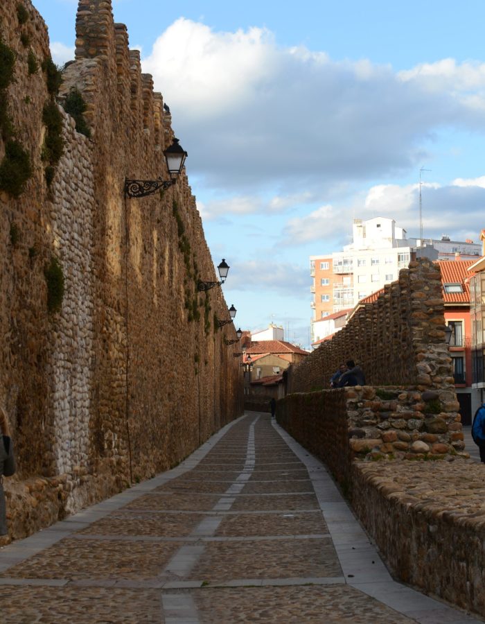 Muralla romana desde el principio dela calle las Cercas