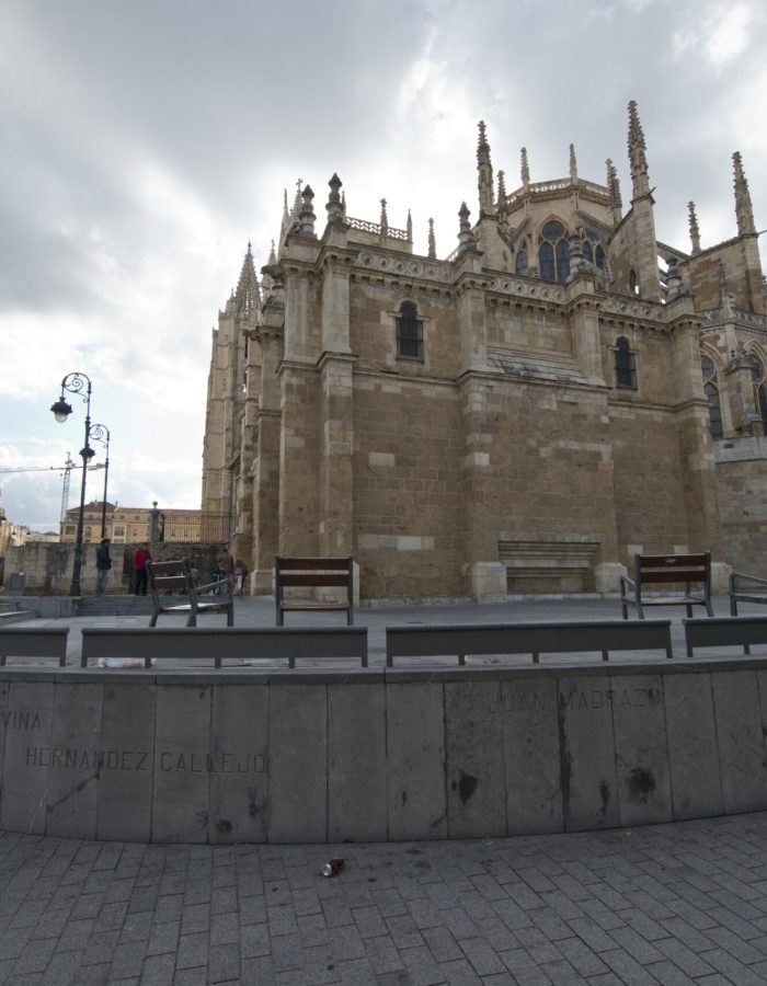Vista trasera de la catedral de León