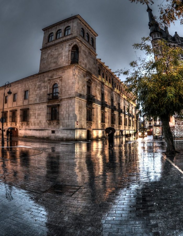 Palacio de los Guzmanes desde la calle Ruiz de Salazar