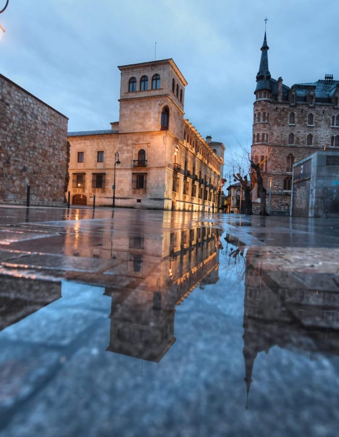 Reflejo del palacio de los Guzmanes
