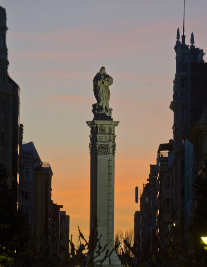 Plaza de la Inmaculada al anochecer